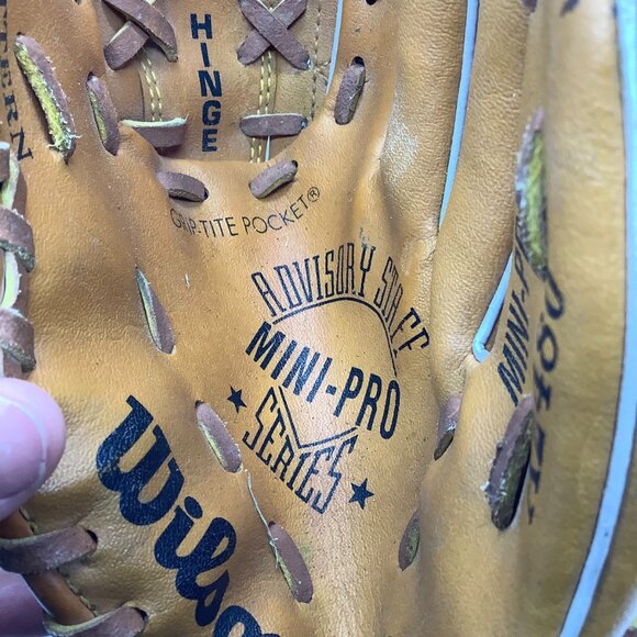 Wilson Advisory Staff Mini-Pro Series Baseball Glove 9.5" Leather Split Hinge - Picture 5 of 7